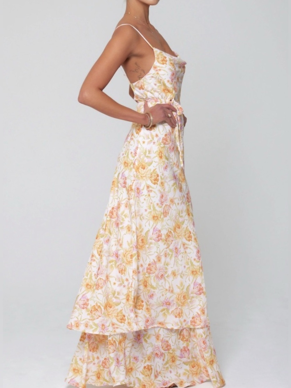 RESA Marisol in Gardenia Floral Maxi Dress - 🌺
